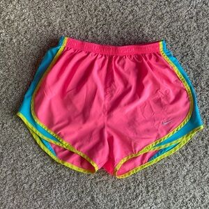 Nike pink dri fit running shorts